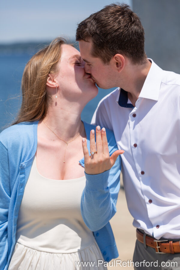 Petoskey Lighthouse Pier Bayfront Park Engagement