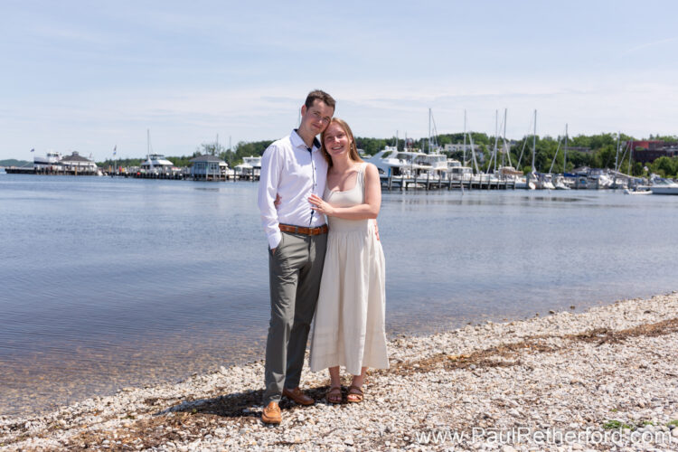Petoskey Lighthouse Pier Bayfront Park Engagement