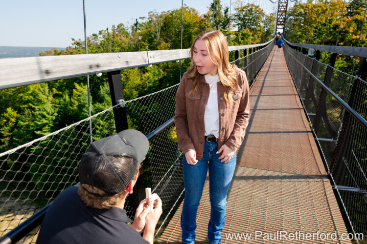 Engagement Photography Boyne Mountain Resort Skybridge