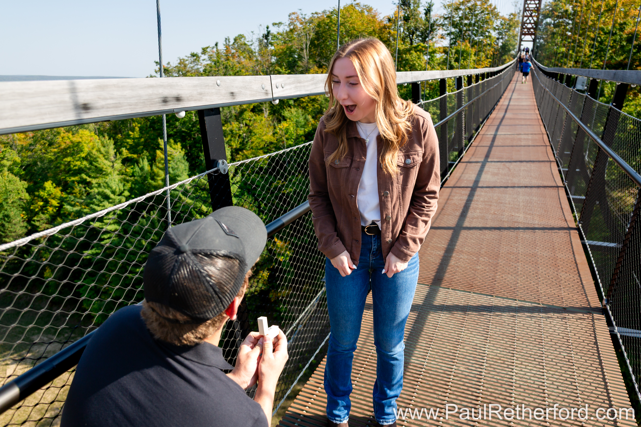 Engagement Photography Boyne Mountain Resort Skybridge