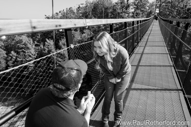 Engagement Photography Boyne Mountain Resort Skybridge