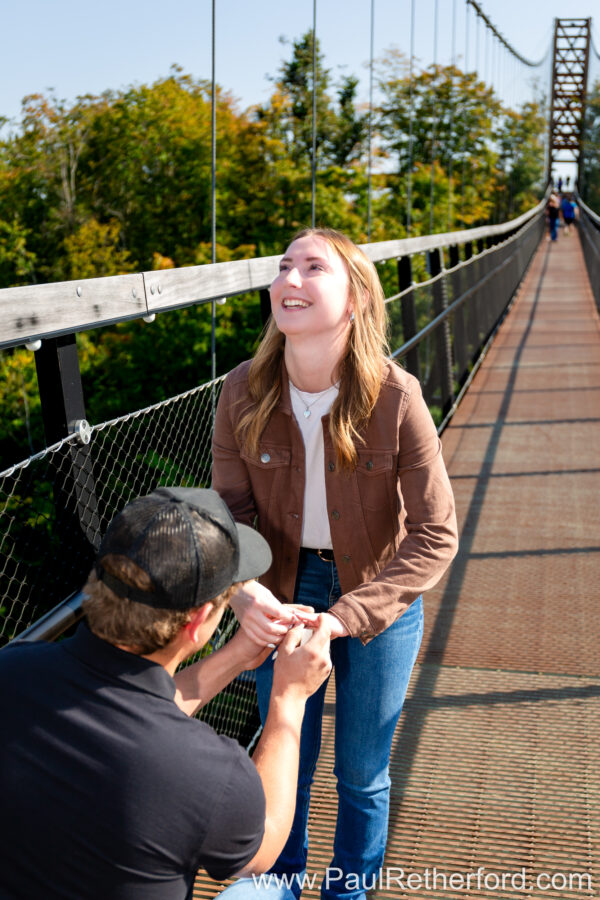 Engagement Photography Boyne Mountain Resort Skybridge