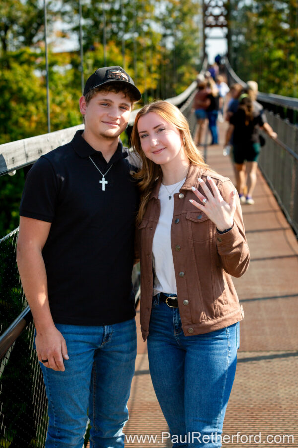 Engagement Photography Boyne Mountain Resort Skybridge