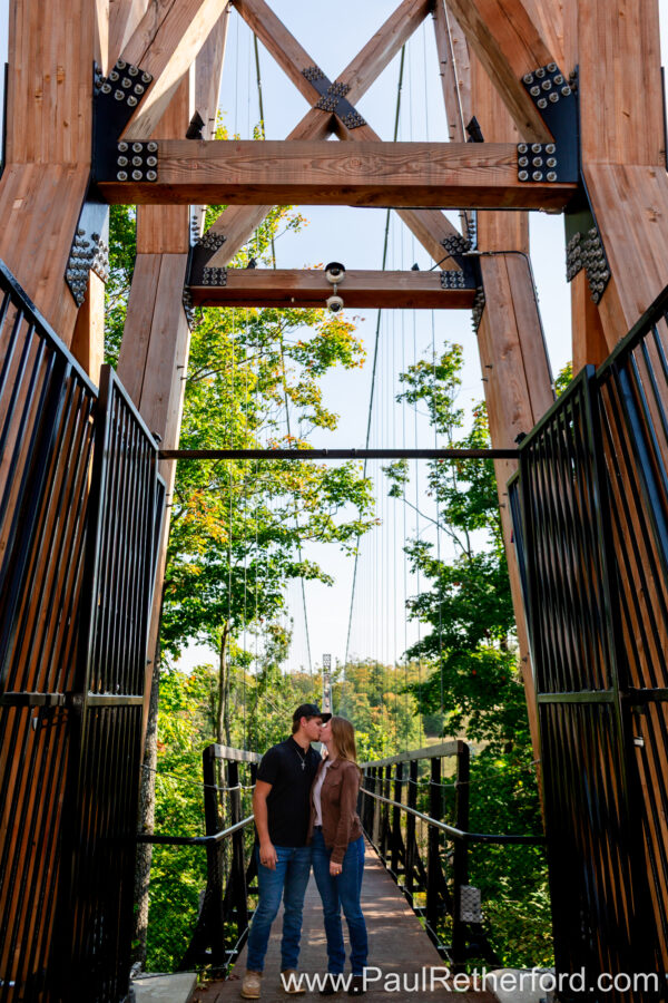 Engagement Photography Boyne Mountain Resort Skybridge