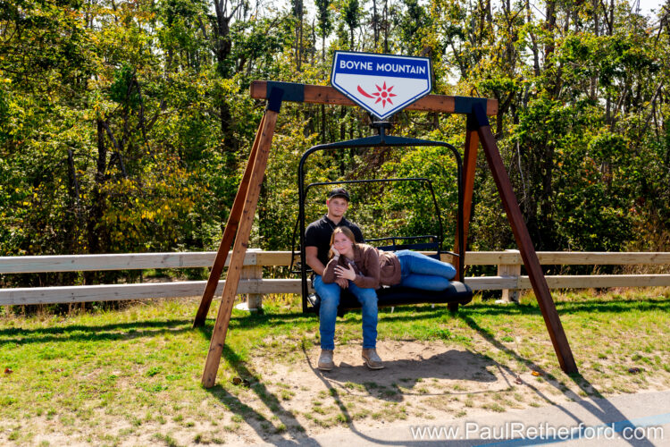 Engagement Photography Boyne Mountain Resort Skybridge