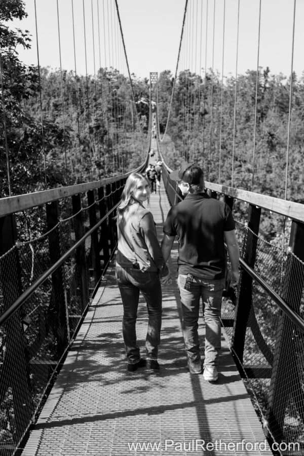 Engagement Photography Boyne Mountain Resort Skybridge