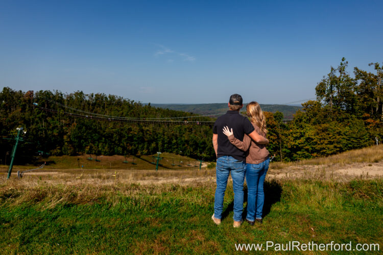 Engagement Photography Boyne Mountain Resort Skybridge