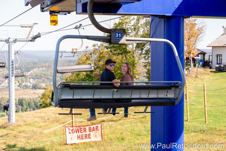Engagement Photography Boyne Mountain Resort Skybridge