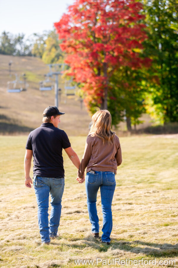 Engagement Photography Boyne Mountain Resort Skybridge