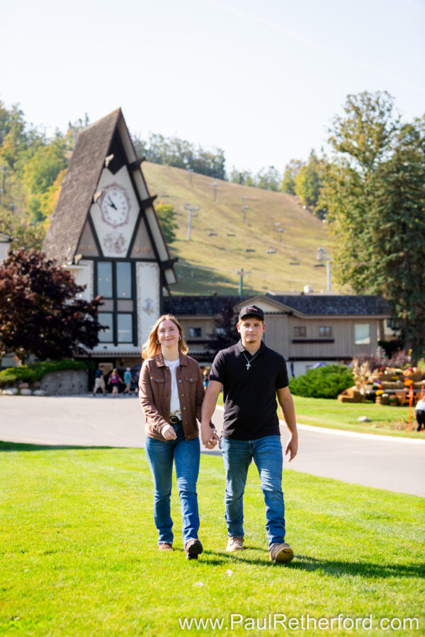 Engagement Photography Boyne Mountain Resort Skybridge