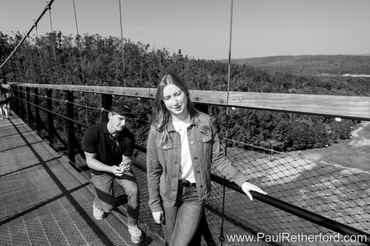 Engagement Photography Boyne Mountain Resort Skybridge