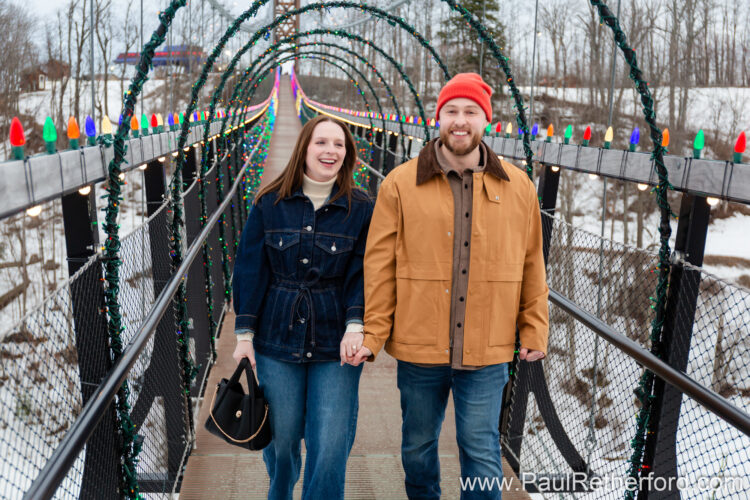 Boyne Mountain Resort Skybridge Engagement Photography