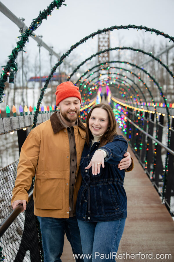 Boyne Mountain Resort Skybridge Engagement Photography