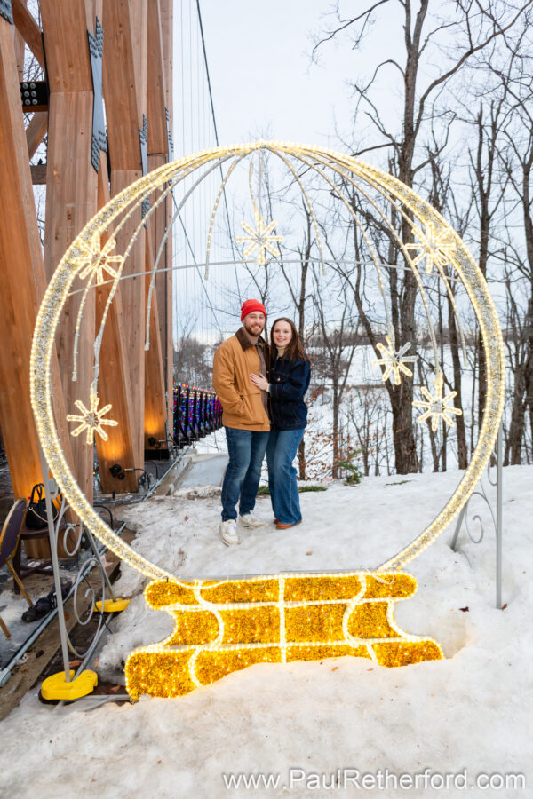 Boyne Mountain Resort Skybridge Engagement Photography