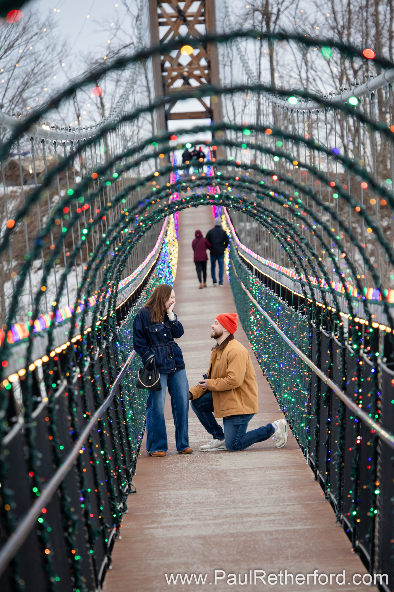 Boyne Mountain Resort Skybridge Engagement Photography