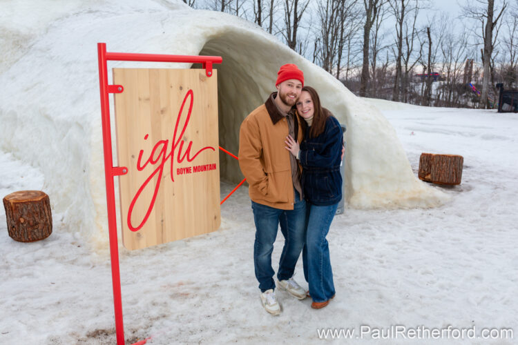 Boyne Mountain Resort Skybridge Engagement Photography