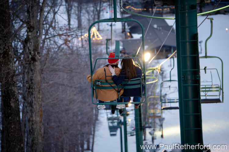 Boyne Mountain Resort Skybridge Engagement Photography