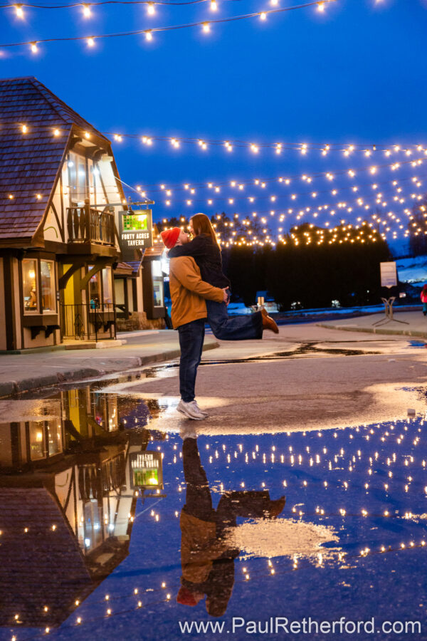 Boyne Mountain Resort Skybridge Engagement Photography